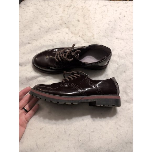 Nine West Shoes - Nine West Patent Leather OliverWM Women’s  Oxfords Size 8 Plum